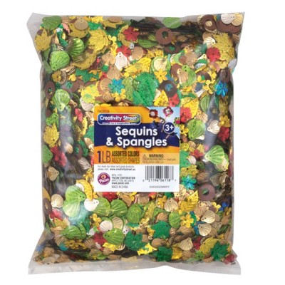 Creativity Street Sequins and Spangles Classroom Pack, Assorted Sizes and Colors, 1 Pound