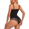 Voxshe Lace Shapewear for Women Tummy Control - Deep V Neck Sleeveless Lace Corset Women’s Lace Bodysuit BL-SW03-2XL - 2 of 4