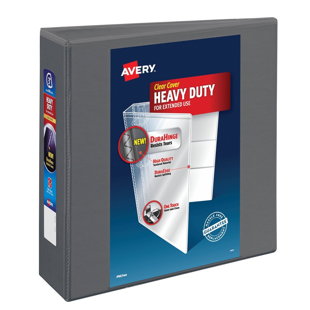 Avery 3 Binder Heavy Duty View - Gray, White