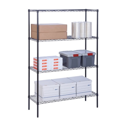 Heavy Duty 4 Tier Shelving Unit Black - Inval : Target