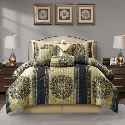 Nanshing 7pc King Myhand Comforter Set Navy Blue