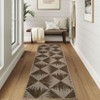 Geometric Diamond Washable Non Slip Area Rug Kitchen Runners for Laundry Room Retro Striped Indoor Rug - 3 of 4