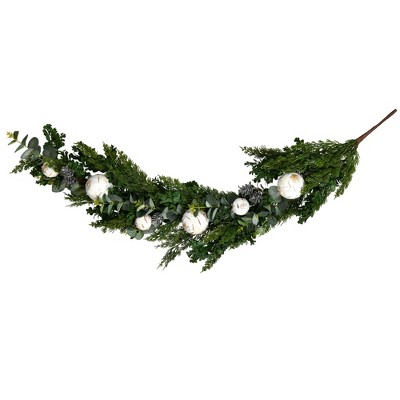 Vickerman 48" Green Cypress Blend Artificial Christmas Garland, Unlit