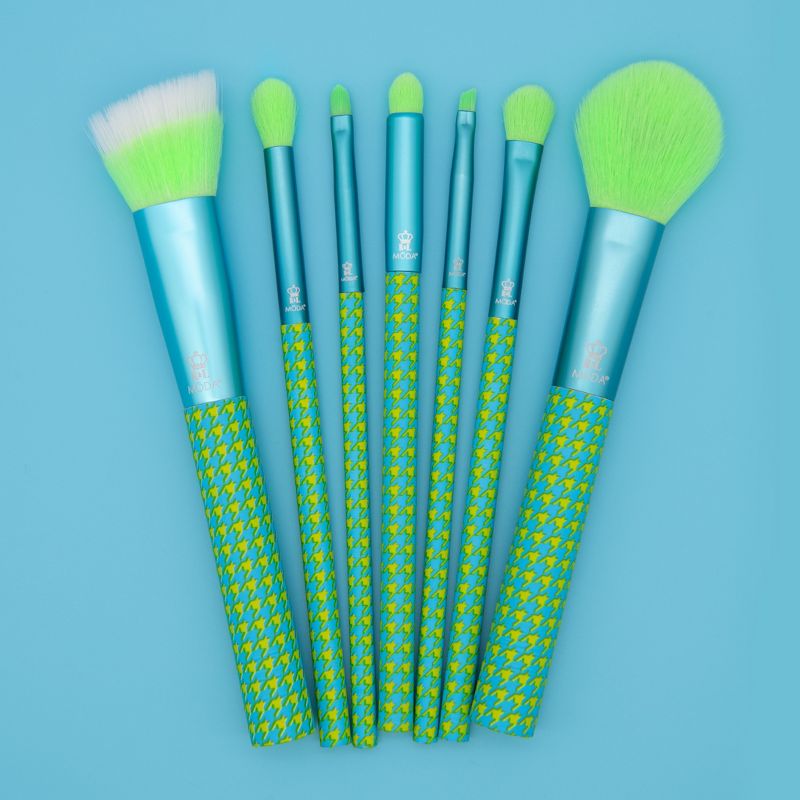 MODA Brush Keep It Classy Green & Blue 7pc Makeup Brush Set., 4 of 9