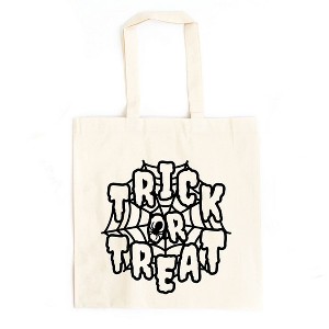 City Creek Prints Trick Or Treat Web Canvas Tote Bag - 15x16 - Natural - 1 of 2