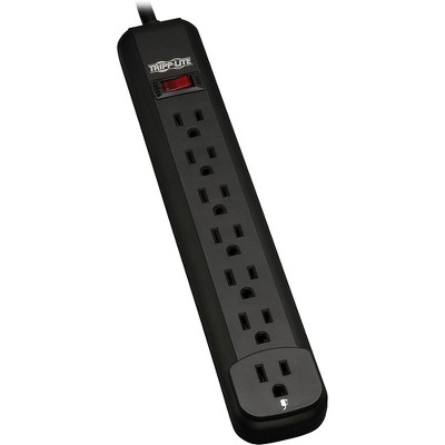 Tripp Lite Power Strip 120V 5-15R 7 Outlet 12' Cord 5-15P Black - NEMA 5-15P - 7 x NEMA 5-15R - 12 ft Cord - 120 V AC Voltage - 1800 W