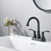 LunaLulink 2 Handles Bathroom Sink Faucet, Matte Black 3 Hole Centerset RV Bathroom Faucets - 4 of 4
