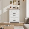 Freestanding 41.3" Tall Vertical Drawer Dresser with Storage , Wooden Closet Storage Chest for Living Room, Bedroom, Entryway, Bedroom - 3 of 4