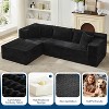106"Modular Sectional Cloud Sofa, Comfy Fluffy L Shaped Couches for Living Room,Oversized Sleeper Sofa with Deep Seat - 4 of 4