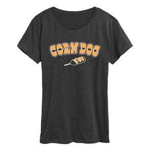 Women's - Instant Message - Corn Dog Short Sleeve Graphic T-Shirt - 1 of 4
