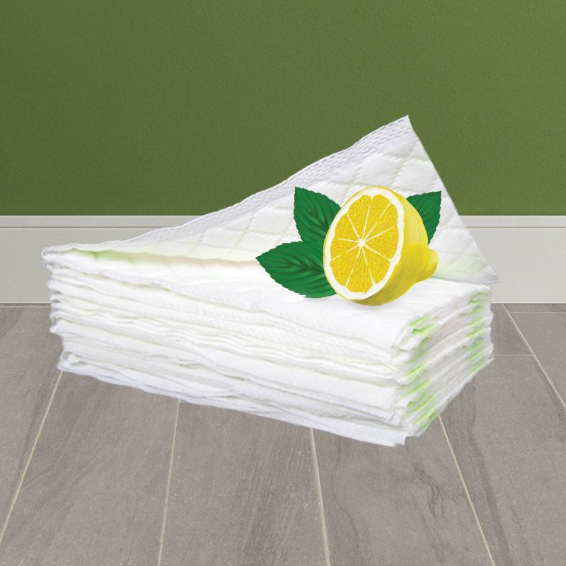 Bona Lemon Mint Cleaning Products Mop Refill Multi Surface Wet Mopping Cloths - 12ct, 2 of 8