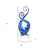 HomeRoots 12" Blue and Green Murano Glass Modern Abstract Tabletop Sculpture - 3 of 4
