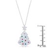Slickblue Holiday Multicolor Christmas Tree Necklace, Rhodium Plated, .7 Ct Cubic Zirconia, 18-Inch Chain - 3 of 4