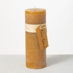 Vance Kitira 9" Brown Sugar Timber Pillar Candle ,Scentless, Clean-Burning, Environmental Friendly - 1 of 2