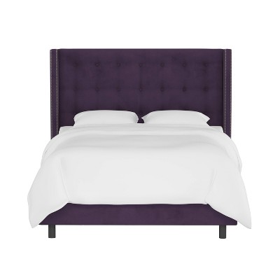 Nail Button Tufted Wingback Velvet Bed - Threshold™