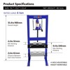 Steel H-frame hydraulic shop press with punch plate for bending, straightening or pressing parts, mounting bearings and U-joints - 2 of 4