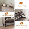 Shoe Cabinet with Flip Drawers, Wooden Shoe Organizer Cabinet with Adjustable Shelf for Entryway - 4 of 4
