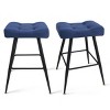 Round Storage Bar Stool Set of 2,Height Adjustable Barstool,360° Counter Height Swivel Stool,Armless Bar Chair with Metal Frame-Maison Boucle - 2 of 4