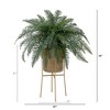 Nearly Natural 34-in Artificial River Fern Plant in Metal Planter with Stand DIY KIT - 2 of 4