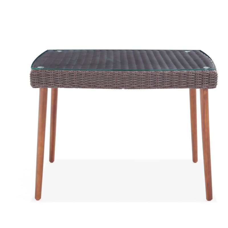All-Weather Wicker Athens Outdoor Cocktail Table Brown - Alaterre Furniture, 4 of 13