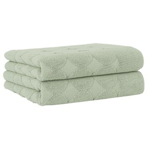 Linum Home Textiles 100% Turkish Cotton Sinemis Circle Design Bath Mats (Set of 2) - 1 of 2