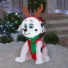 Gemmy Christmas Airblown Inflatable Marshall w/Antlers and Scarf Nick, 3.5 ft Tall, White - 2 of 3
