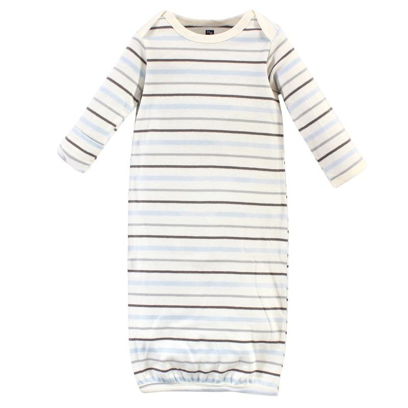 Hudson Baby Infant Boy Cotton Long-Sleeve Gowns 3pk, Royal Safari, 4 of 6