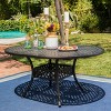 GDFStudio Stock Outdoor Expandable Aluminum Dining Table with Umbrella Hole - 2 of 4