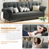 Seater Sofa Couch with Deep Seats and Removable Pillows, 84" Mid Century Modern Upholstered Sofa, Comfy Couches for Living Room, Apartment - 3 of 4