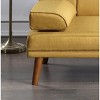 NicBex Couches for Living Room Comfort 2 Seat Sofa Couch Polyfiber Adjustable Tufted Upholstered Loveseat Sofa Couch with Solid Wood Legs, Mustard - 4 of 4