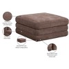 Meridian Furniture,Stellar Chenille Fabric Upholstered Modular Modular Ottoman - 4 of 4