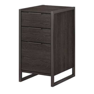 Atria 3 Drawer Assembled File Cabinet Charcoal Gray - Kathy Ireland Home