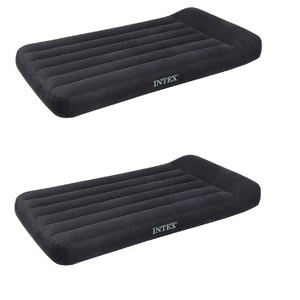 Intex Pillow Rest Classic Blue Standard Airbed w/ Built In Pump, Twin (2 Pack) - 1 of 4