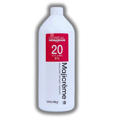 L'oreal Majirel Developer 20 Volume  / 6% | Loreal Activator | Rich, Natural results | Uniform, long-lasting color | Up to 2 levels of lift (33.8 oz)