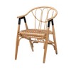 bali & pari Cyntia Modern Bohemian Natural Brown Rattan Dining Chair - 2 of 4