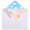 Paper Junkie 48 Pack Rainbow Cards with Envelopes for Thank You, Baby Shower, Birthday, Kids Stationary, Girls (Pastel, 4x6 In) - 4 of 4