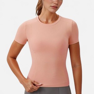 Anna-Kaci Women's Short Sleeve Performance Tee with Crew Neck and Slim Fit Stretch Fabric - 1 of 4