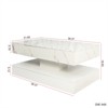 RISOKEYS 16.93" Coffee Table - Rectangle Coffee Table with Marble-Pattern & Drawer, 2 Tier Cocktail Table for Living Room Office - 3 of 4