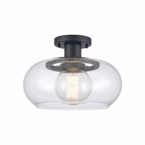 Elk Home Clement 1 - Light Semi-Flush Mount in  Matte Black - 1 of 3