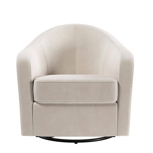 Room Joy Kelsi Swivel Chair Ivory Velvet