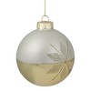Northlight Glittered Snowflake Glass Christmas Ball Ornament - 4" - Gold - 4 of 4