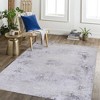 ChicFurnit Rug Indoor Machine Washable Non Slip Stain Resistant for Trendy Living Spaces, Gray, 24.8"*15"*8.3" - 2 of 4