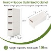 Dcolora 3 Drawers Narrow Storage Cabinet, Slim Bathroom Storage Cabinet - 2 of 4