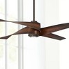 64" Minka Aire Industrial Indoor Ceiling Fan with LED Light Remote Control Oil Rubbed Bronze Tobacco for Living Room Kitchen Home - 2 of 4