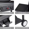 SKONYON 4-Burner 32000 BTU Griddle Propane Gas Grill with Side Board - 3 of 4