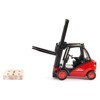 Linde Forklift Truck Red with 2 Pallet Accessories 1/50 Diecast Model by Siku - 3 of 4