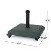 Maggift Square Umbrella Base with 4 Lockable Wheels and 2 Handles, Open Umbrella Maximum Diameter -11ft, Green, 9.6" * 19.65" * 16.3" - 2 of 4