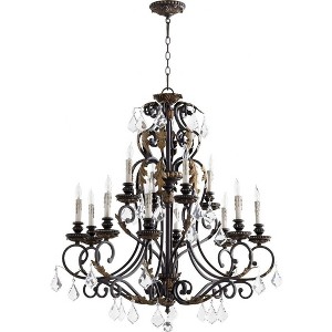 Quorum Lighting Rio Salado 12-Light Chandelier, Toasted Sienna/Mystic Silver, 34W, 12 Bulbs, 38.5H - 1 of 1