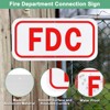 Unique Bargains Aluminum Outdoor "FDC" Fire Department Connection Metal Sign 1 Pc - 2 of 4