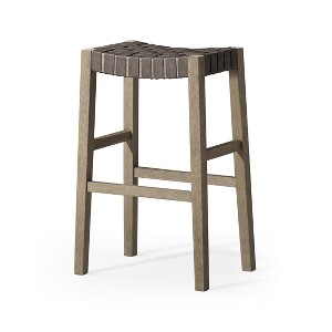 Maven Lane Emerson Rustic Backless Vegan Leather Bar Height Bar Stool - 1 of 4